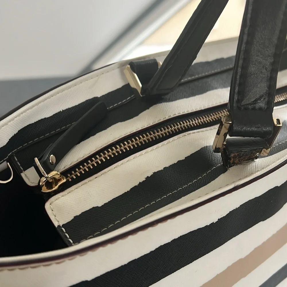 Kate Spade New York Grant Street Jules Grainy Vinyl Zip Top Shoulder Tote Bag